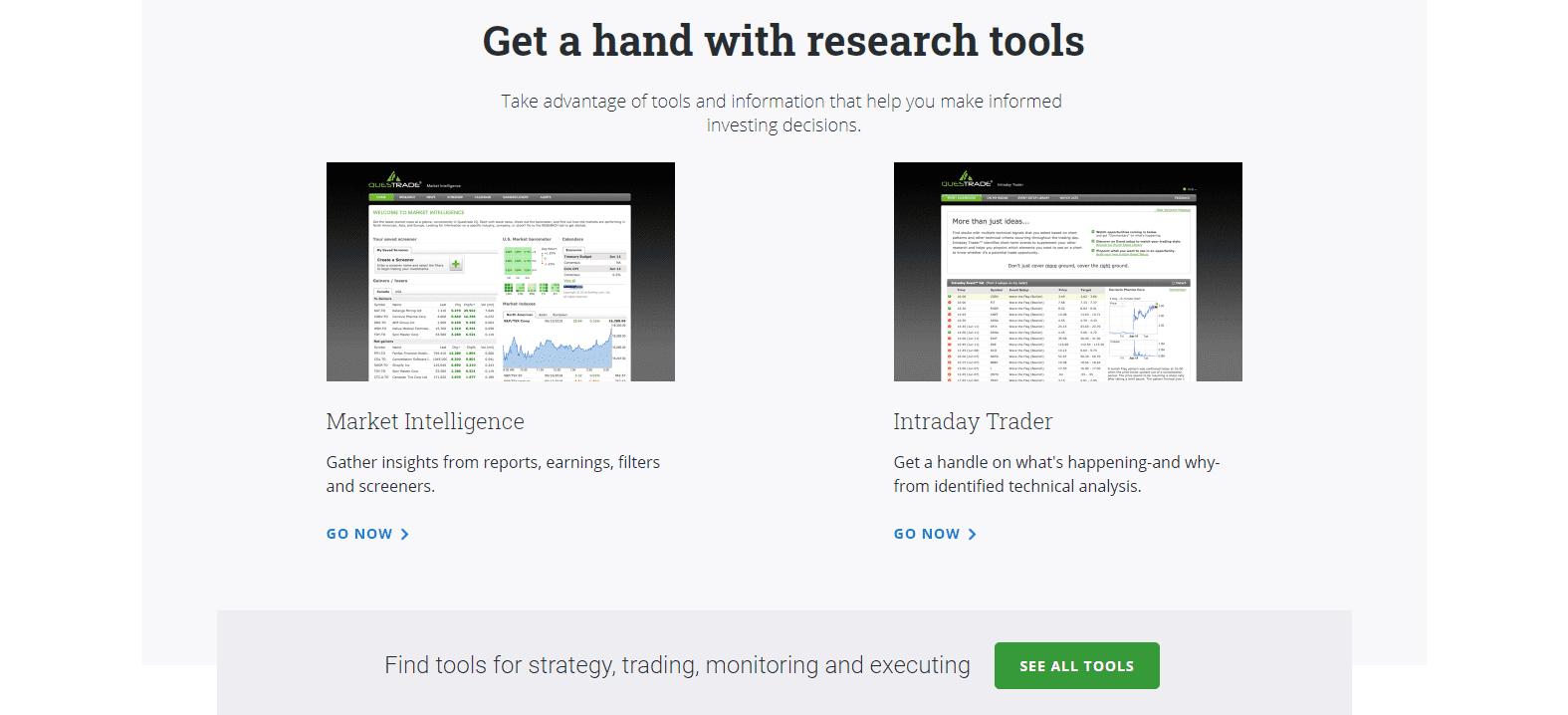 Questrade Review tools and reports Questrade Review tools and reports